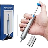 VOTCT Solder Sucker No Clog Desoldering Pump for Solder Removing with Replaceable Heat Resistan Silicone Sucking Nozzle, Deso