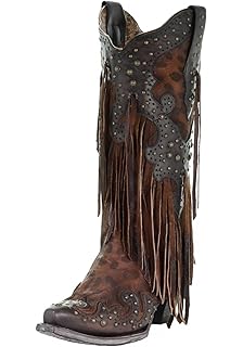 corral leopard fringe boots