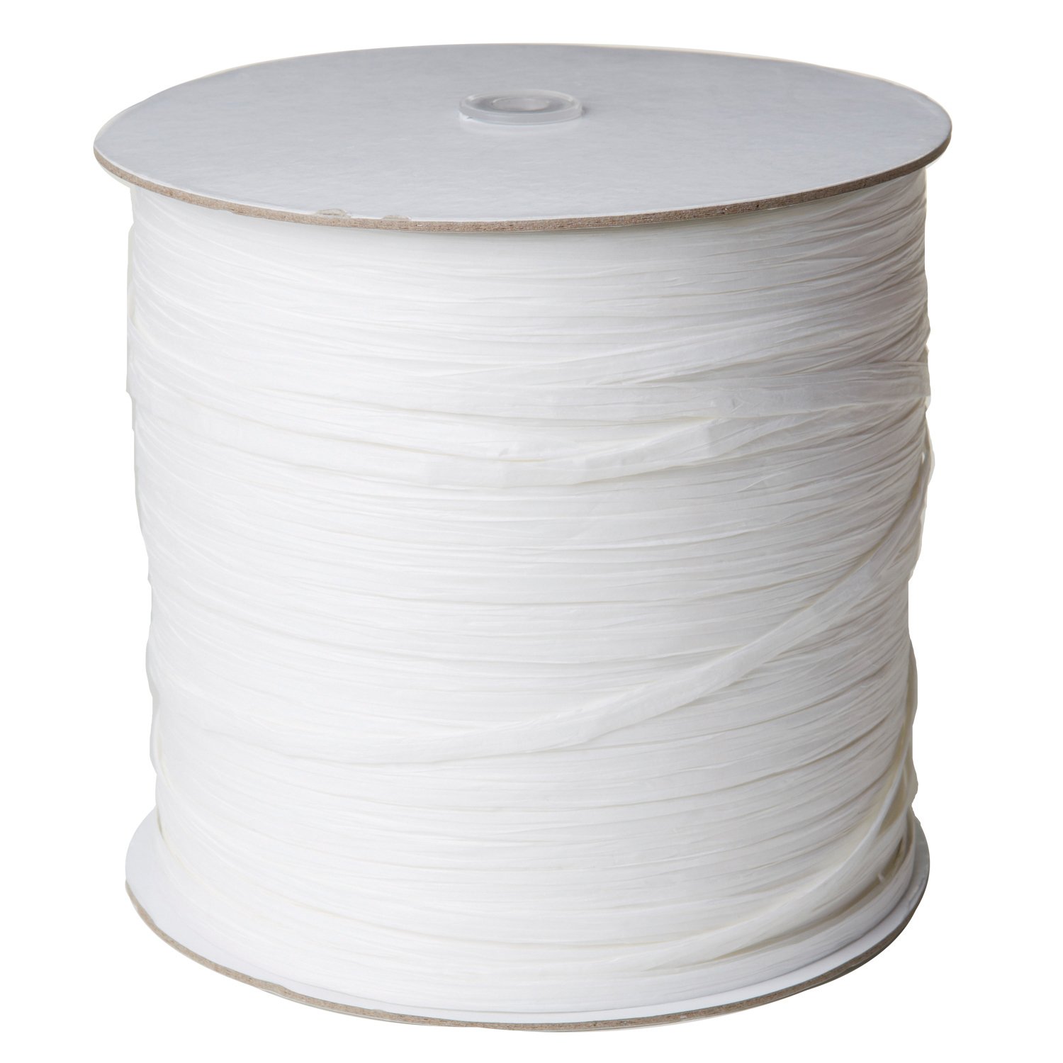 Jillson Roberts BPR41 Lime Green Eco Friendly Paper Raffia 100 Yards Spool White