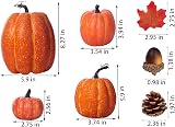DOJoykey Autumn Decoration Set Large Pumpkin Maple Leaves Acorns Pine Cones view 4