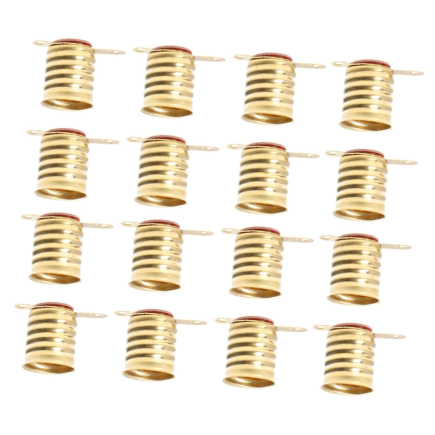 25pcs E10 Screw Lamp Holder 12 Volt Bulb Vintage Light Bulb Light Bulb Adapter Mini Accessories Miniature Bases Brass Fittings Experiment Accessories Golden Extend Screw