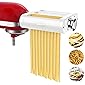 ANTREE Pasta Maker Attachment 3 in 1 Set for KitchenAid Stand Mixers Included Pasta Sheet Roller, Spaghetti Cutter…