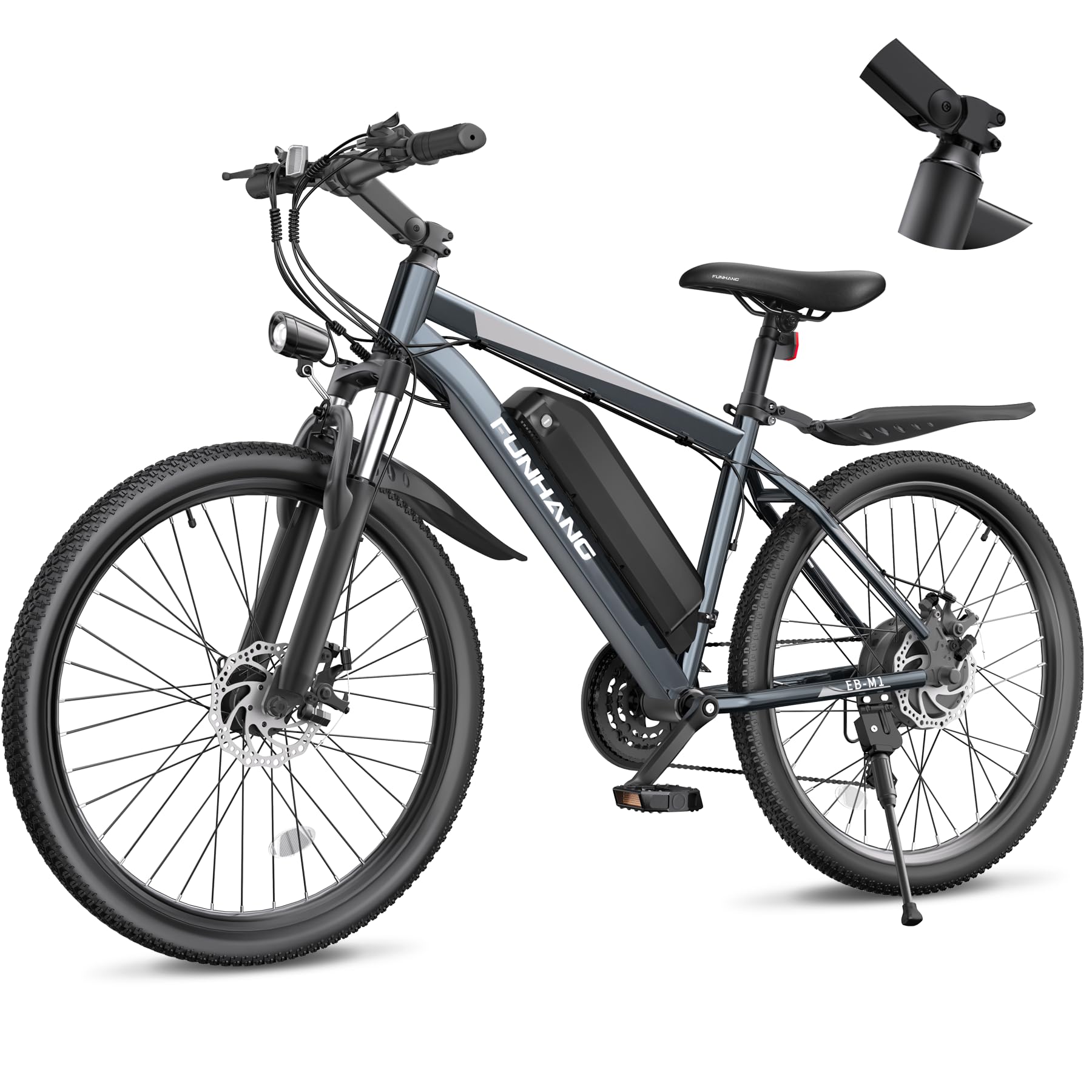 Funhang Electric Bike for Adults, 26'' 1000W Peak