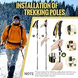 Glymnis Walking Poles 2 Pack Collapsible Poles Quick Lock 110-130cm view 3