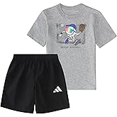 adidas baby-boys Two-piece Short Sleeve Printed Graphic T-shirt and Shorts Clothing Set