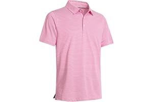 M MAELREG Men's Golf Polo Shirts Short Sleeve Striped Performance Moisture Wicking Dry Fit Golf Shirts for Men