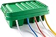 SOCKiTBOX – The Original Weatherproof Connection Box – Indoor & Outdoor Electrical Power Cord Enclosure for Timers, Extension Cables, Transformers, Power Strips, Lights, Tools & More – Medium – Green
