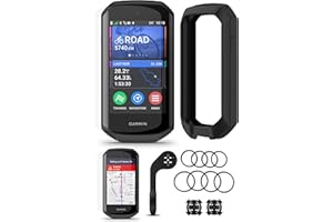 Garmin Edge 1050 Premium Cycling Computer Bundle - Color Touchscreen, Built-in Speaker, Training & Group Ride, Road Alerts with PlayBetter Silicone Case (Black), Screen Protectors, Tether & More