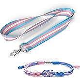 HARACRAFT Pack of 2 LGBTQIA+ Accessories, Infinity Love Bracelet and Matching Rainbow Lanyard, Pride Month Gift Set, Things Stuffs for LGBTQIA Community (Transgender)