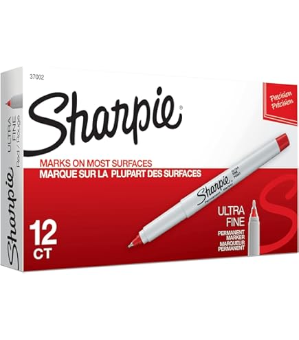 M&G Permanent Twin Markers 12 Pack - Ultra Fine Point Dual Tip Pens