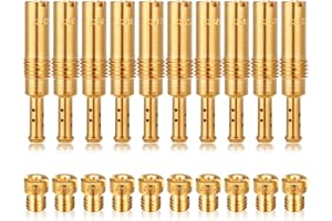 MUDDER 20 Pieces Carburetor Main Jet Kit, Include 10 Pieces Carburetor Main Jet and 10 Pieces Slow Jet for PWK Keihin OKO CVK PWM Type
