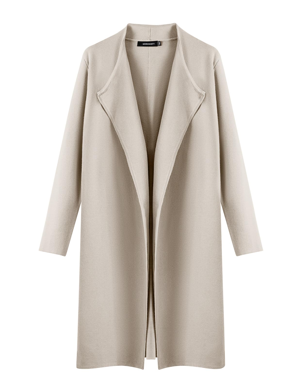 Apricot Plain Long Sleeve Lapel Jacket main image 0
