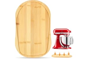 Ottkids Mixer Slider Mat Compatible With KitchenAid 4.5-5 Qt Tilt Head Stand Mixer,Bamboo Appliance Sliding Mat Pad,Kitchen Countertop Storage Accessories Mixer Moving Tray Attachments