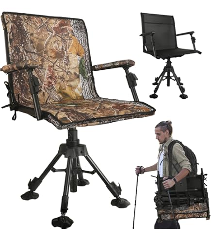 Tente Chasse S AFSTAR Folding Hunting Chair, 360 Degree Swivel