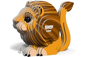 Eugy Lion 3D Puzzle, 24 Piece Eco-Friendly Educational Toy Puzzles for Boys, Girls & Kids Ages 6+