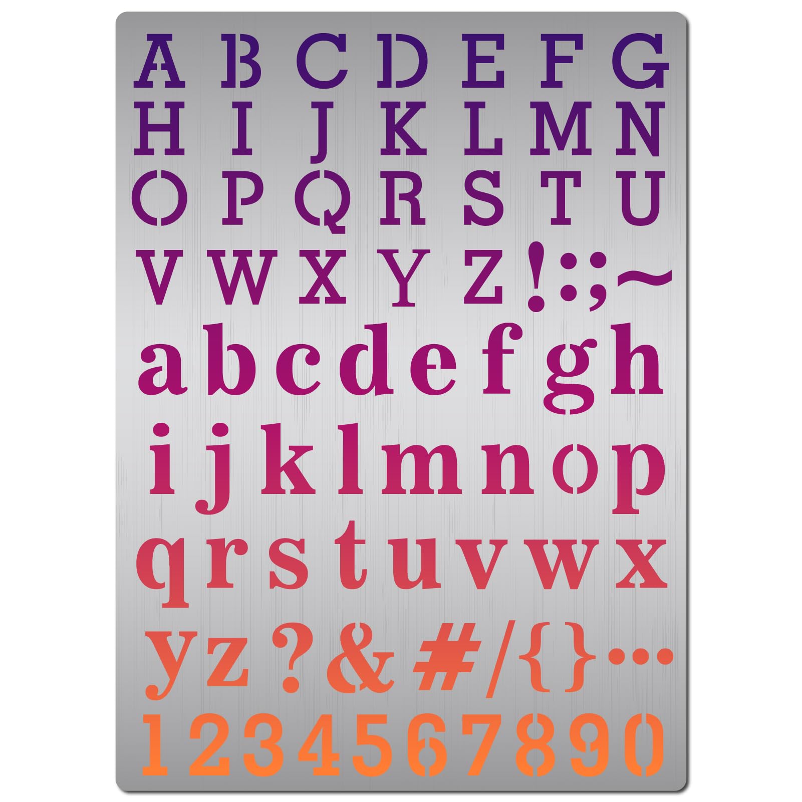 GORGECRAFT Metal Letter Stencil Stainless Steel Lettering Alphabet Symbol Painting Template Journal Tool for Painting, Wood Burning, Pyrography and Engraving