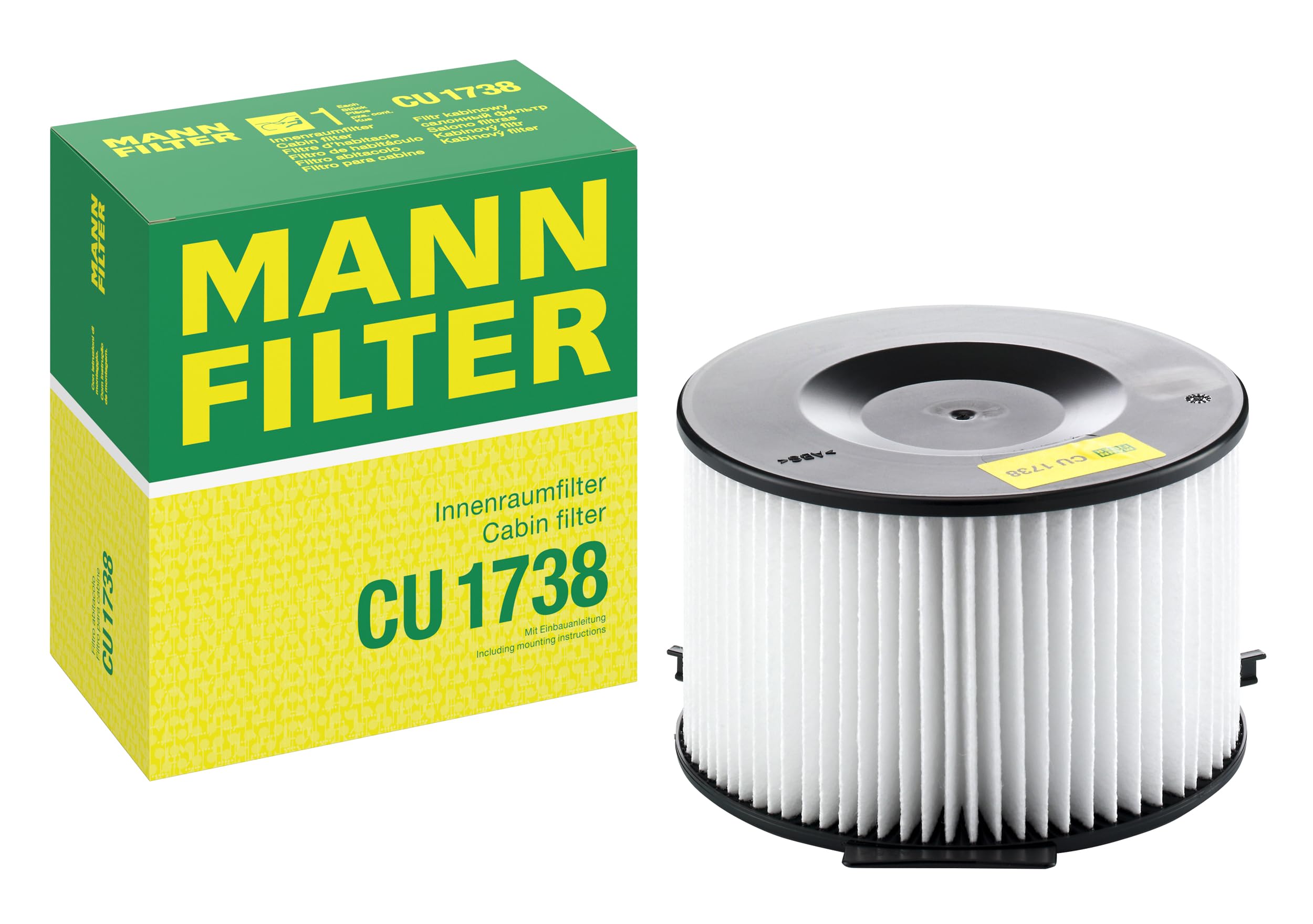 MANN-FILTER CU 1738 Cabin Air Filter - for Cars + Transporters