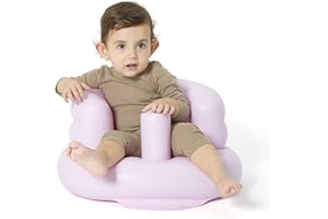 mink Baby Inflatable Seat for Babies 3-36 Months | Air Pump Built-in | Infant Back Support | Baby Sofa | Toddler Sitting Up Chair | Floor Seater | Ideal Baby Gift (Purple)