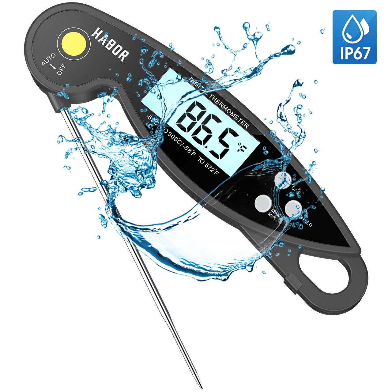 Cooking Thermometer, Habor 192【UltraFast Read】Digital Food Thermometer