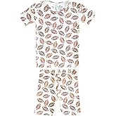Copper Pearl Two Piece Short Sleeve Toddler Pajamas PJ Sets for Boys and Girls - Adorable Pattern Summer Pajamas Shorts to Keep Cool While Sleeping, Size 12 Months to 5T - Blitz