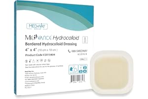 MedVance TM Hydrocolloid – Bordered Hydrocolloid Adhesive Dressing, 10 cm x 10 cm Box of 5 DRESSINGS