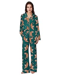 SHESHOW Women Pajamas Set Long Sleeve Button Up