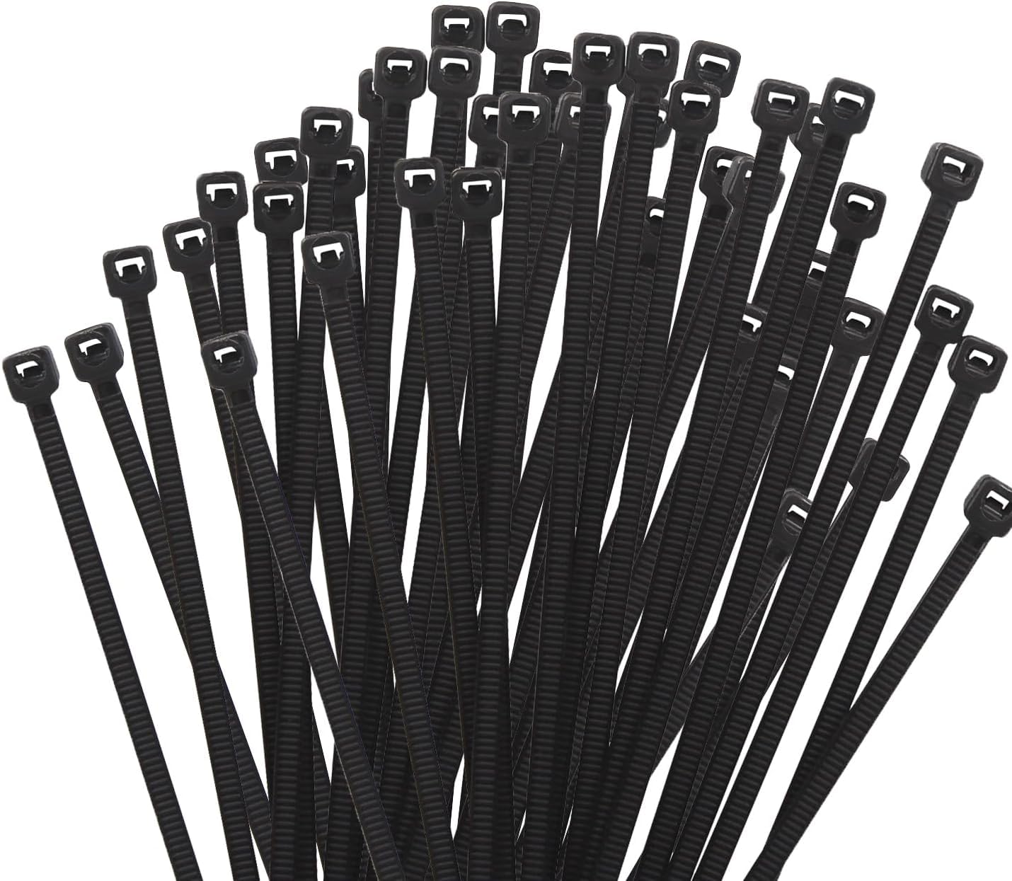 Armpow 1000 PCS 2.5mmx150mm 6 inch Cable Zip Ties, 18lbs Tesile Strength, Premium Tie Wraps Self-Locking Nylon Zip Ties for Indoor and Outdoor Use(Black)