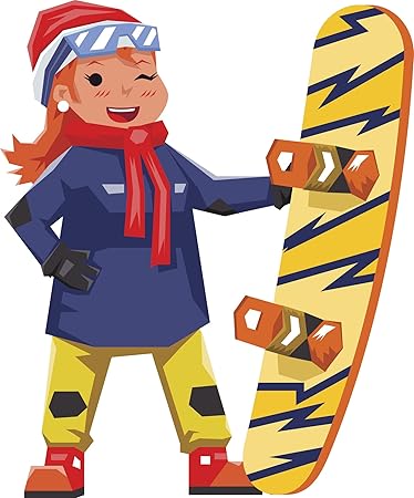 Amazon Com Adventure Snowboard Girl Cartoon Art Vinyl Sticker 8 Tall Automotive Get yours from +1,000 possibilities. amazon com