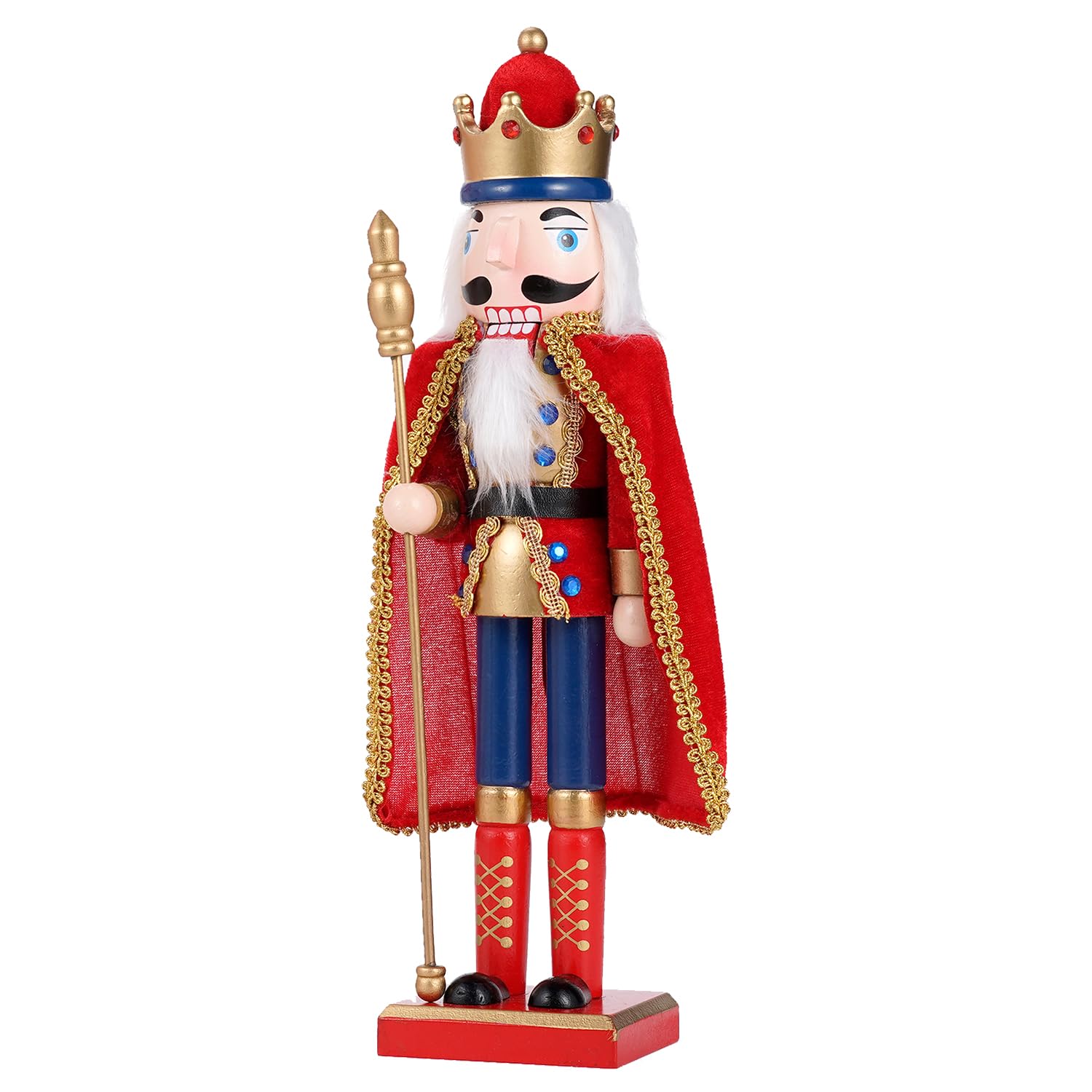 COMBIUBIU 14.8 inch Christmas Decorations Nutcracker Soldiers,Premium Wooden Traditional Nutcracker Figures,Festive Collectible Nutcracker Gift for Thanksgiving Christmas Decor(Red) — image 1