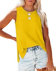 Basic Tank Tops for Women Casual Summer Crewneck