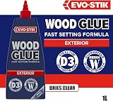 Evo-Stik Wood Glue Exterior 1L Weatherproof Extra Strong Fast Setting view 2