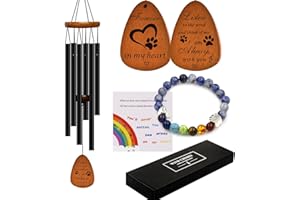 SHOW-YA Pet Memorial Gifts Wind Chimes - Dog Cat Memorial Gifts,Pet Lost Gifts,Bereavement Remembrance Gifts for Loss of Dog Cat Wind Chimes,28 inches