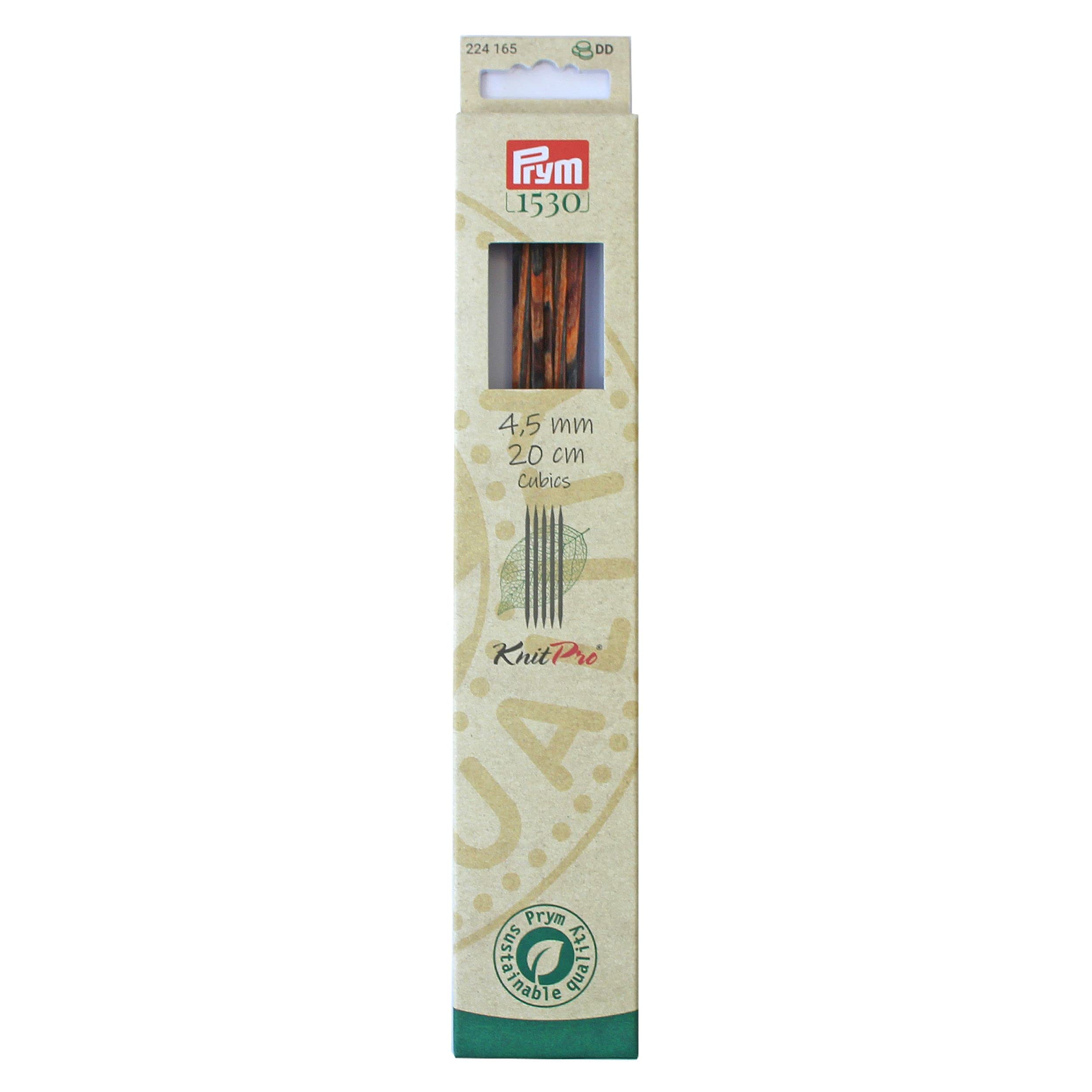 Prym Knitting Needle 224145/2 x 1 x 20 cm brown wood cube