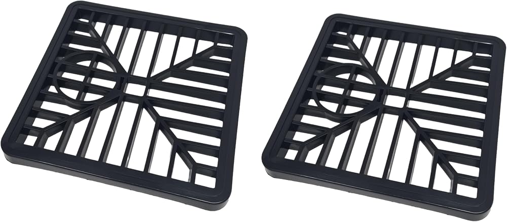 fiXte Square Gulley Grid Drain Cover Grate Lid Heavy Duty PVC 150mm x 150mm