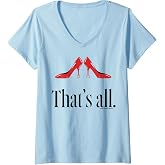 Women's The Devil Wears Prada 2 That's All Red High Heel Pitchfork V-Neck T-Shirt
