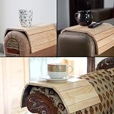 Besto Sofa Arm Tray Pack of 2 Foldable Wooden Couch Tray Square Non-Slip view 6