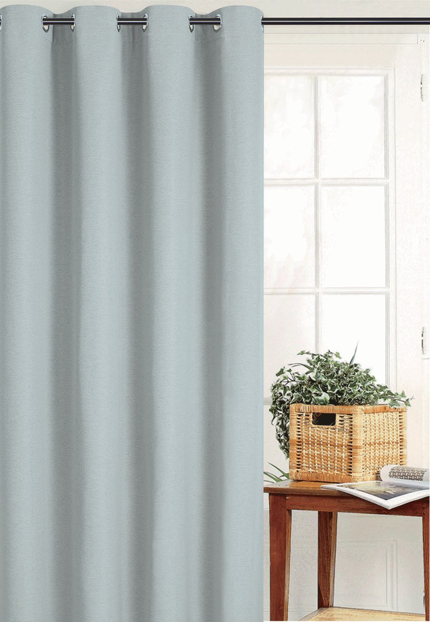HomeMaison Panel Curtain, Polyester, Pearl, 250X135 cm Fireproof