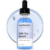 Simplified Skin GHK-Cu Peptide Serum for Anti-Aging, Face &amp; Neck 1 Fl Oz | Copper Peptides with Hyaluronic Acid, Topical GHK-Cu for Firmer, Younger-Looking Skin &amp; Fewer Fine Lines