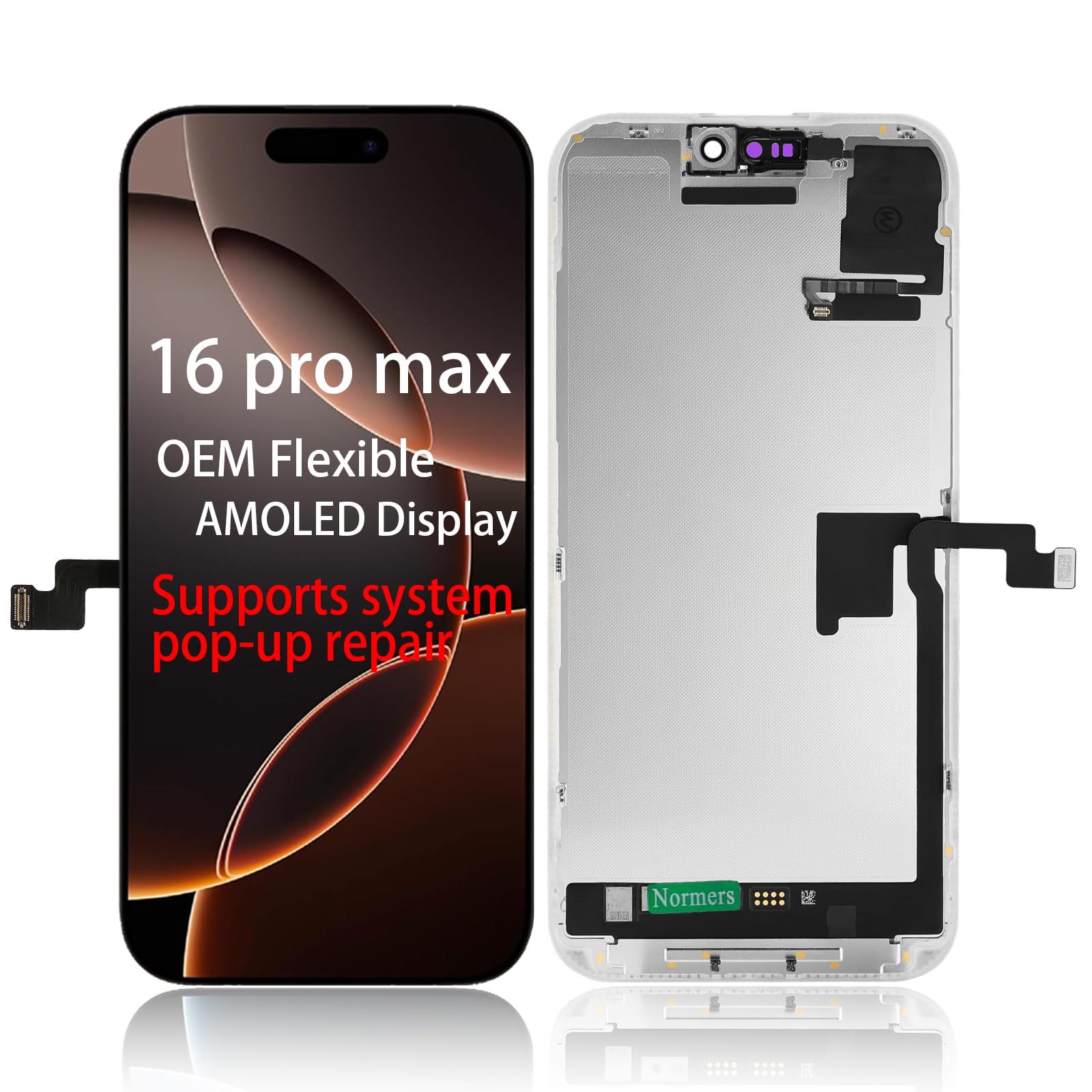 Photo 1 of ?Fixes System Pop-Ups? OEM-Grade for iPhone 16 pro max Screen Replacement, Promotion 120Hz AMOLED Display 6.9 Inch, Equipped with 3D LCD Touch Digitizer,OEM-Grade, Protective Film and Repair Tools