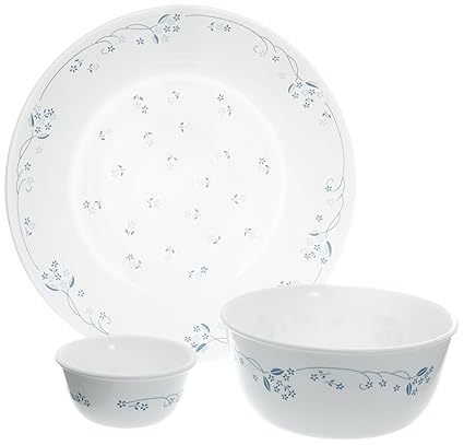 Corelle Essential Provincial Blue Round Dinner Set, 14-Pieces