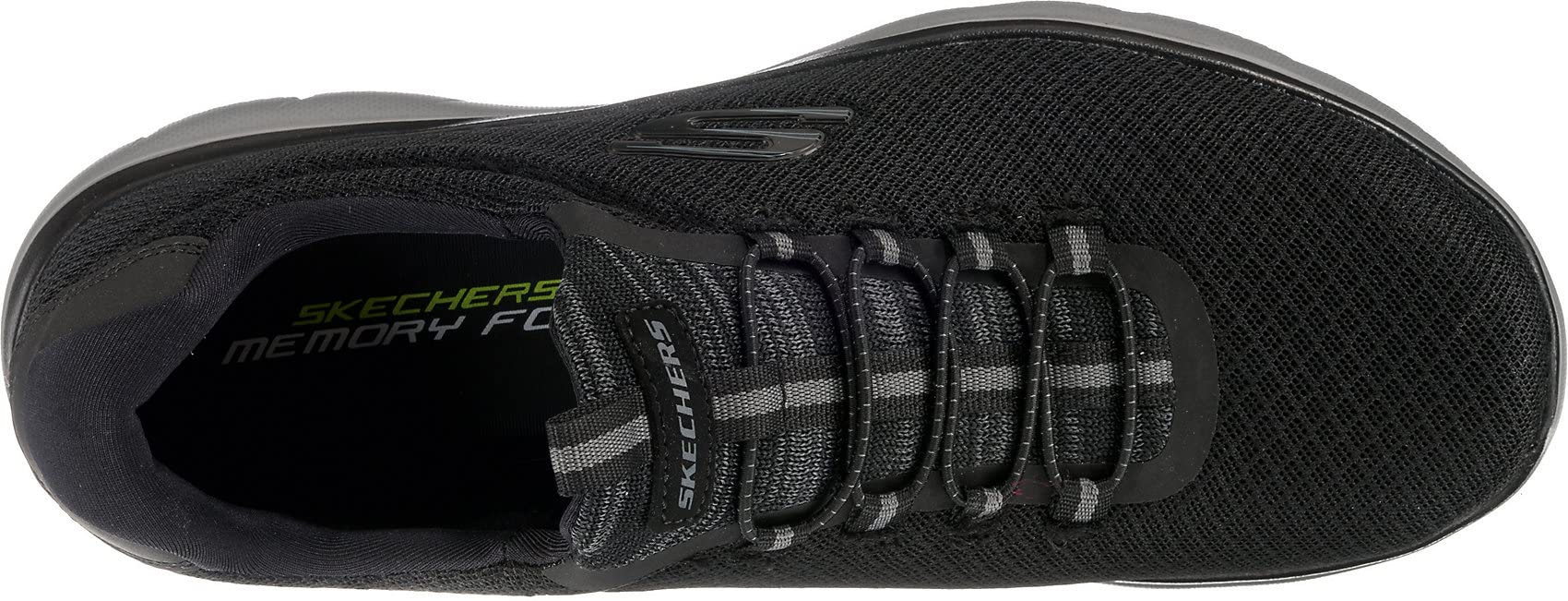 Skechers Herren Summits 52811 Turnschuhe, Black Mesh/Charcoal Trim, 45 EU 5