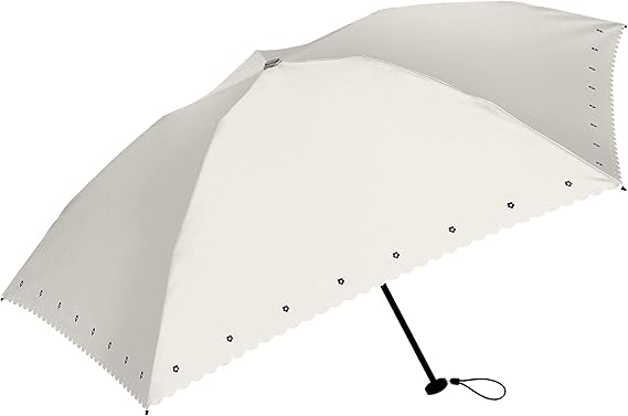Amazon Co Jp 日傘 折りたたみ 軽量 おしゃれ レディース 遮光 ブランド フラワー レース スマホより軽い140g Fm294 アイボリー ホーム キッチン