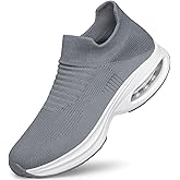 BQQ Mens Walking Shoes Sock Casual Fashion Sneakers Comfortable Slip On Air Cushion Workout Athletic Gym Running Shoes