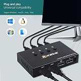 Hagsnec 4 Port USB KVM Switch Box 4 Computers Sharing 4 Devices Keyboard Mouse view 4