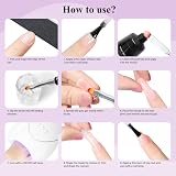 Phoenixy Poly Nail Gel Kit 8 Colors with 36W UV/LED Lamp Base Top Coat view 7