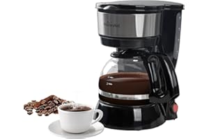 HousesAid Programmable Coffee Maker 5 Cup Brew & Drip coffee machine, Fully Automatic, Stainless Steel, Keep- Warm Function, 