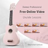 Donner Soprano Ukulele DMU-01 21in Macaron Light Pink Bundle Kit view 4
