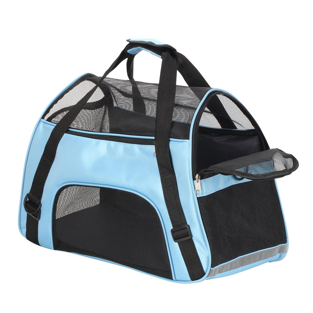 Macallen Large Fabric Cat Carrier Dog Carrier Carry Bag for Pet Travel
