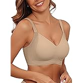 As Fairy Womens Full Coverage Push Up Bras with Support and Lift Velvet Silhouette Wireless Everyday Bralettes