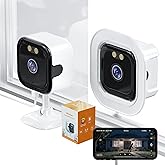 MyHive 2K Window Camera with 32GB SD Card, AI Night Vision 5G/2.4G WiFi Window Camera for Home Security, AI Window Anti-Glare & Motion Detection & APP 20+ Siren, Two-Way Audio Talk - 1 Pack
